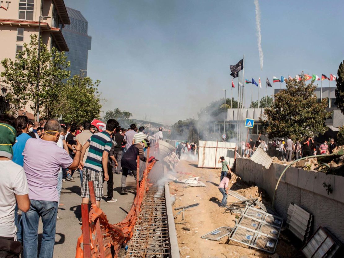 Protests in Istanbul prompted by plans to redevelop the Gezi Park and Taksim Square area of the city